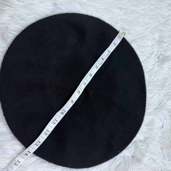 Free People Margot Slouchy Beret Black Wool OS - Picture 6 of 16